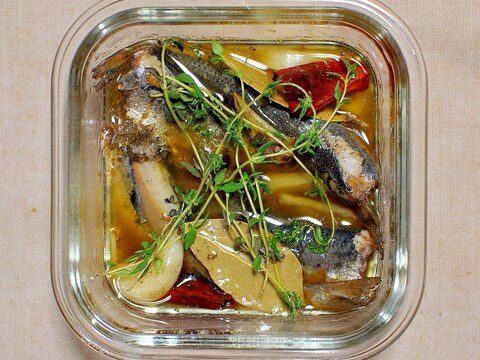 超簡単◆めざしのアヒージョ